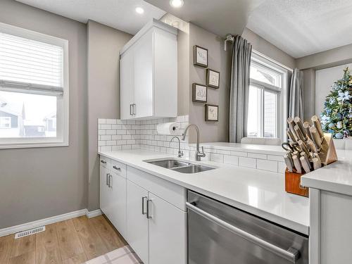 20126 18A Avenue Nw, Edmonton, AB - Indoor Photo Showing Kitchen With Double Sink