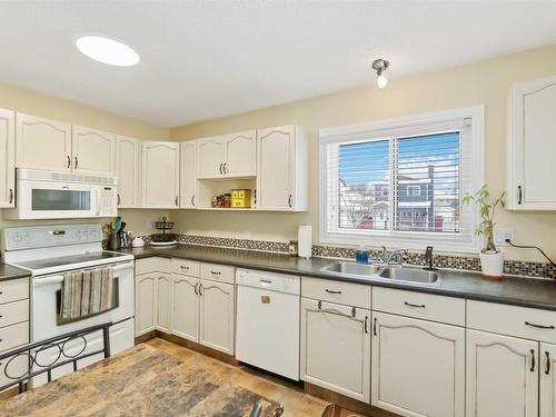 4022 37 Street, Edmonton, AB - Indoor Photo Showing Kitchen With Double Sink