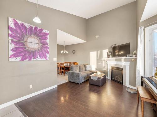 10252 159 Street Nw, Edmonton, AB - Indoor Photo Showing Living Room With Fireplace