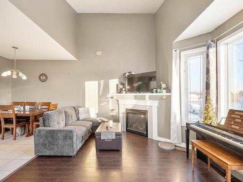 10252 159 Street Nw, Edmonton, AB - Indoor Photo Showing Living Room With Fireplace