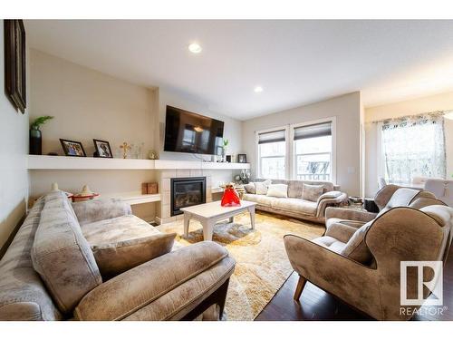 12228 170 Avenue, Edmonton, AB - Indoor Photo Showing Living Room With Fireplace