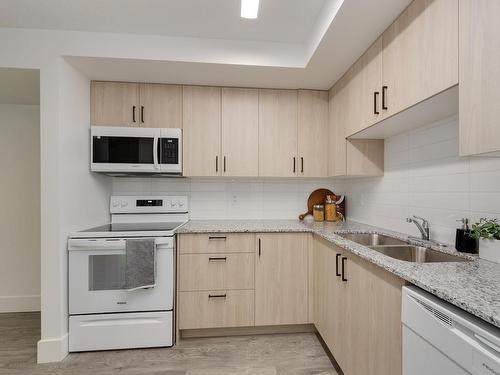 115 9504 182 Street, Edmonton, AB - Indoor Photo Showing Kitchen With Double Sink