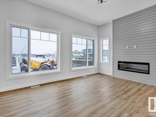 2448 205 Street, Edmonton, AB - Indoor Photo Showing Living Room With Fireplace