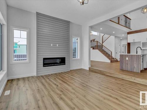 2448 205 Street, Edmonton, AB - Indoor Photo Showing Living Room With Fireplace