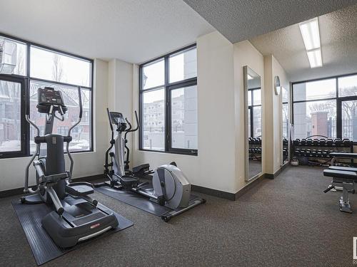 1201 9020 Jasper Avenue Nw, Edmonton, AB - Indoor Photo Showing Gym Room