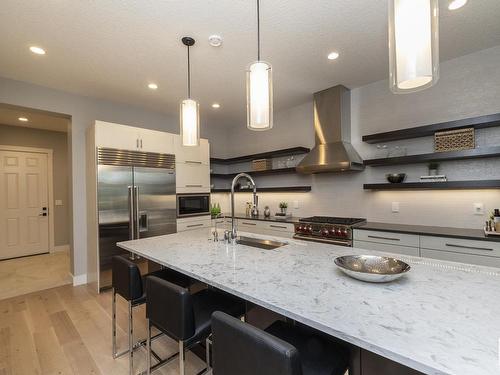 7549 May Common, Edmonton, AB - Indoor Photo Showing Kitchen With Upgraded Kitchen