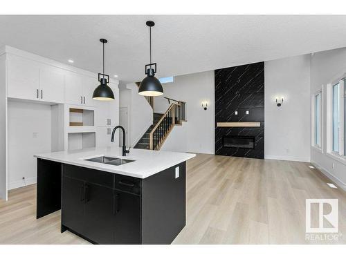 10 Dalquist Bay, Leduc, AB - Indoor Photo Showing Kitchen With Double Sink