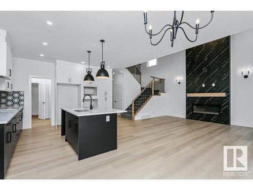 10 Dalquist Bay, Leduc, AB - Indoor Photo Showing Kitchen With Upgraded Kitchen