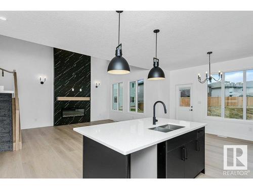 10 Dalquist Bay, Leduc, AB - Indoor Photo Showing Kitchen With Double Sink With Upgraded Kitchen