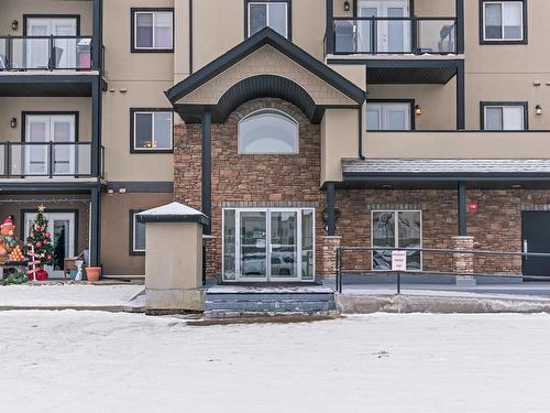 201 300 Spruce Ridge Road, Spruce Grove, AB - Outdoor With Balcony With Facade