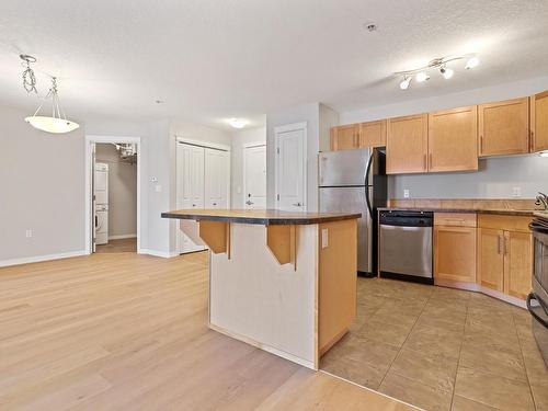 201 300 Spruce Ridge Road, Spruce Grove, AB - Indoor Photo Showing Kitchen With Stainless Steel Kitchen