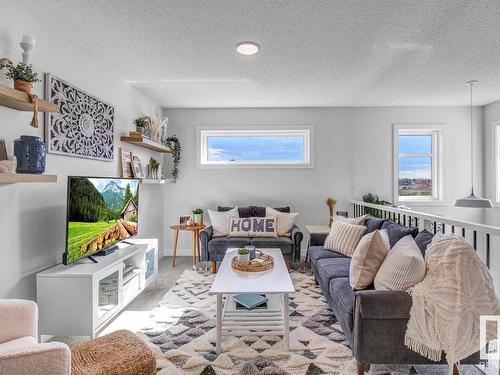 19011 20 Avenue, Edmonton, AB - Indoor Photo Showing Living Room