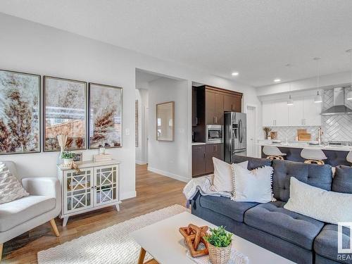 19011 20 Avenue, Edmonton, AB - Indoor Photo Showing Living Room