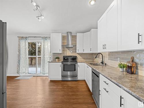 15612 110 Avenue, Edmonton, AB - Indoor Photo Showing Kitchen With Double Sink