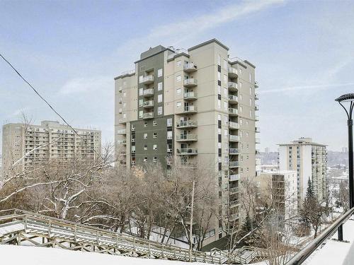 1203 9819 104 Street, Edmonton, AB - Outdoor With Balcony With Facade