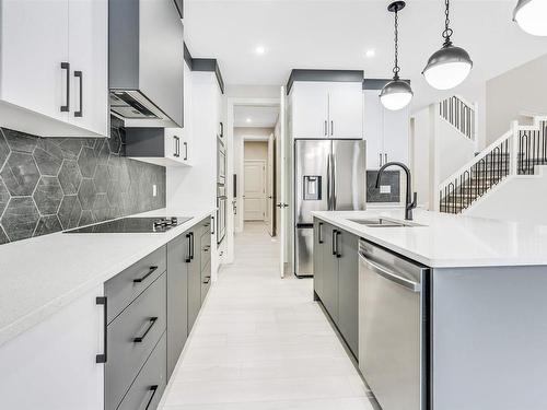 8416 228 Street, Edmonton, AB - Indoor Photo Showing Kitchen With Upgraded Kitchen