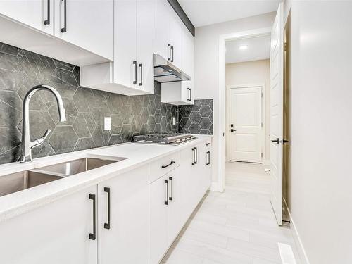 8416 228 Street, Edmonton, AB - Indoor Photo Showing Kitchen With Double Sink With Upgraded Kitchen