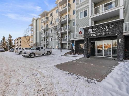 512 9910 107 Street, Morinville, AB - Outdoor With Balcony With Facade