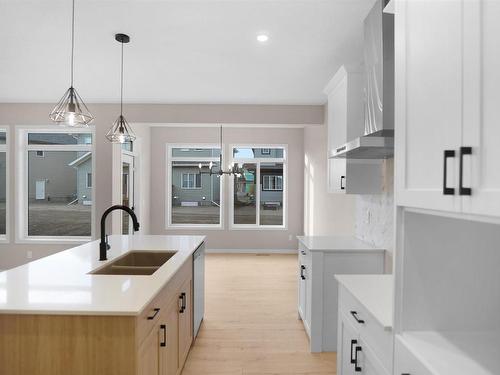 4826 170A Avenue, Edmonton, AB - Indoor Photo Showing Kitchen With Double Sink