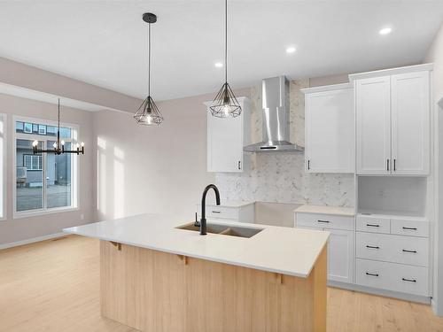 4826 170A Avenue, Edmonton, AB - Indoor Photo Showing Kitchen With Double Sink With Upgraded Kitchen