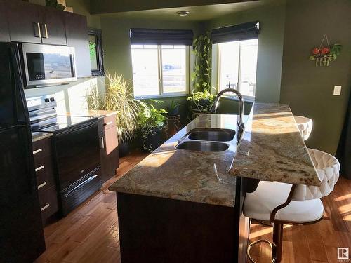 414 6925 199 Street Nw, Edmonton, AB - Indoor Photo Showing Kitchen With Double Sink