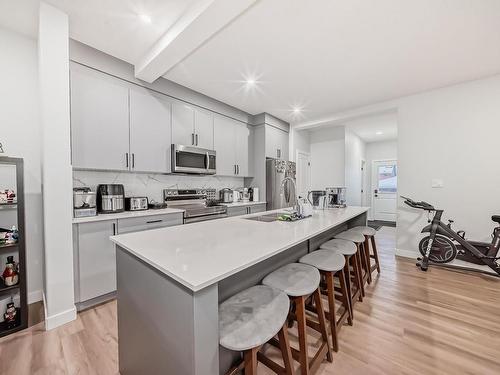 1215 Eaton Lane, Edmonton, AB - Indoor Photo Showing Kitchen With Double Sink With Upgraded Kitchen