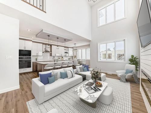 352 Bluff Cove, Leduc, AB - Indoor Photo Showing Living Room