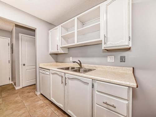 18 10160 119 Street Nw, Edmonton, AB - Indoor Photo Showing Kitchen With Double Sink