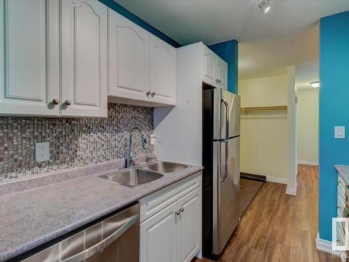 301 10511 19 Avenue, Edmonton, AB - Indoor Photo Showing Kitchen With Double Sink