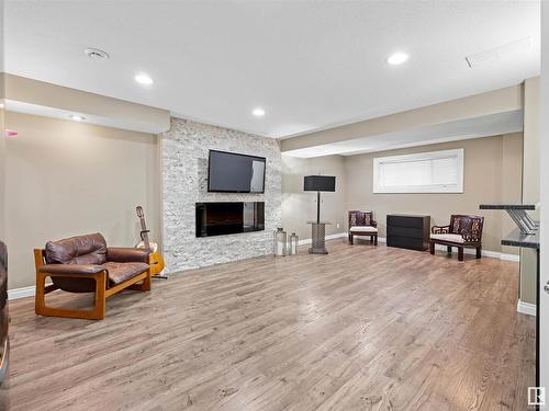 3316 Mcphadden Close, Edmonton, AB - Indoor Photo Showing Other Room With Fireplace