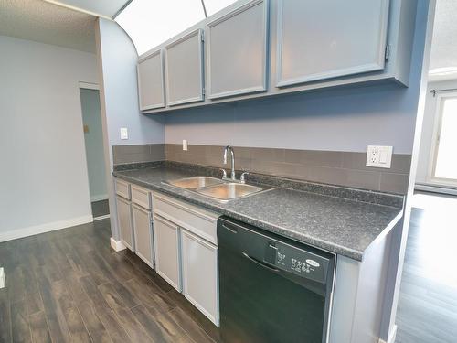 304 10732 86 Avenue, Edmonton, AB - Indoor Photo Showing Kitchen With Double Sink