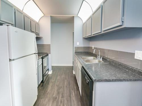 304 10732 86 Avenue, Edmonton, AB - Indoor Photo Showing Kitchen With Double Sink