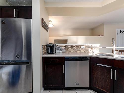 101 1804 70 Street, Edmonton, AB - Indoor Photo Showing Kitchen With Double Sink