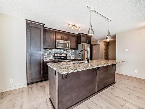 302 4008 Savaryn Drive, Edmonton, AB - Indoor Photo Showing Kitchen With Upgraded Kitchen