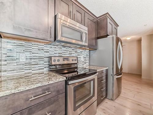 302 4008 Savaryn Drive, Edmonton, AB - Indoor Photo Showing Kitchen With Upgraded Kitchen