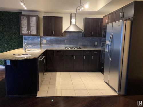 Edmonton, AB - Indoor Photo Showing Kitchen With Double Sink With Upgraded Kitchen