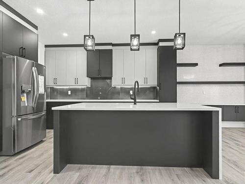 5909 19 St, Rural Leduc County, AB - Indoor Photo Showing Kitchen With Stainless Steel Kitchen With Upgraded Kitchen