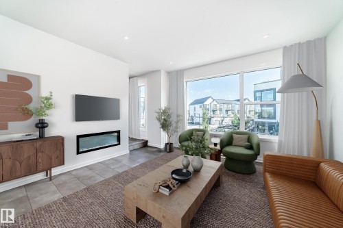 44 5 Rondeau Drive, St. Albert, AB - Indoor Photo Showing Living Room With Fireplace