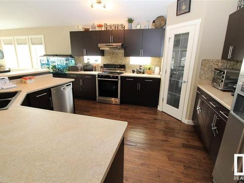 11015 103 Street, Westlock, AB - Indoor Photo Showing Kitchen With Double Sink With Upgraded Kitchen