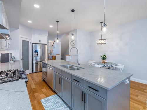 8534 81 Avenue, Edmonton, AB - Indoor Photo Showing Kitchen With Double Sink With Upgraded Kitchen