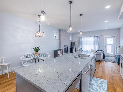 8534 81 Avenue, Edmonton, AB - Indoor Photo Showing Kitchen With Double Sink With Upgraded Kitchen