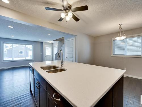 5442 Crabapple Loop, Edmonton, AB - Indoor Photo Showing Kitchen With Double Sink