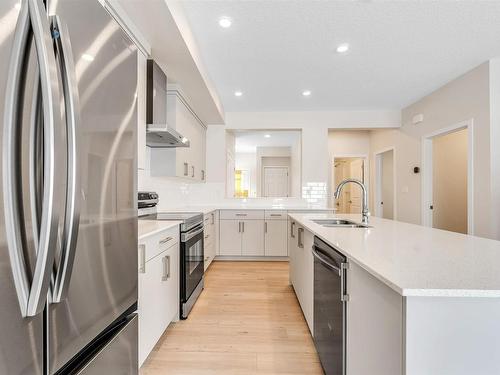 2118 Muckleplum Crescent, Edmonton, AB - Indoor Photo Showing Kitchen With Stainless Steel Kitchen With Upgraded Kitchen