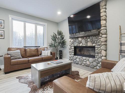 5 54419 Rge Road 14, Rural Lac Ste. Anne County, AB - Indoor Photo Showing Living Room With Fireplace