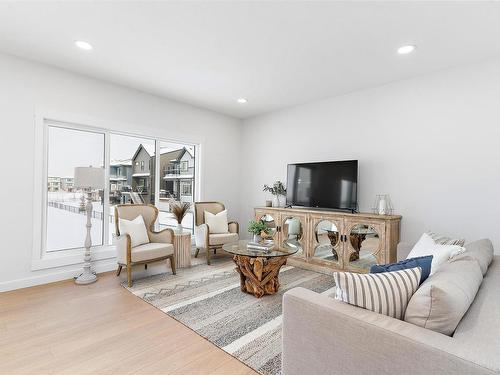 3910 Chrustawka Place, Edmonton, AB - Indoor Photo Showing Living Room