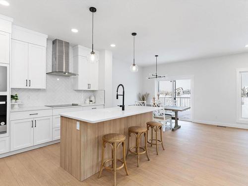 3910 Chrustawka Place, Edmonton, AB - Indoor Photo Showing Kitchen With Upgraded Kitchen