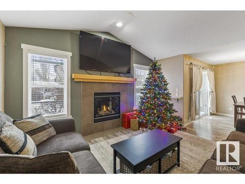 5 Nevis Close, St. Albert, AB - Indoor Photo Showing Living Room With Fireplace