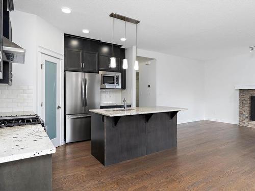 2805 16A Avenue, Edmonton, AB - Indoor Photo Showing Kitchen With Double Sink With Upgraded Kitchen