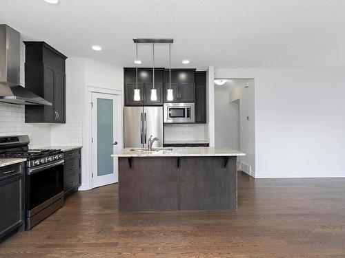 2805 16A Avenue, Edmonton, AB - Indoor Photo Showing Kitchen With Upgraded Kitchen