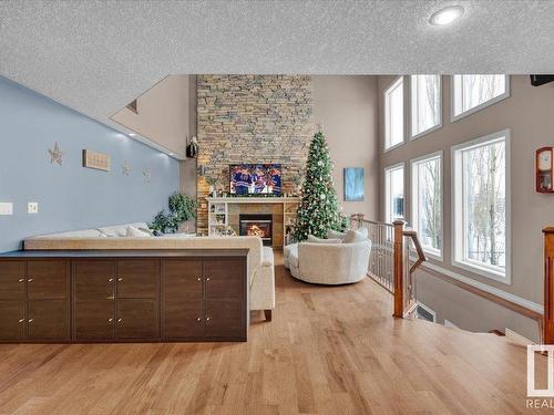 9 Huntington Drive, Spruce Grove, AB - Indoor With Fireplace